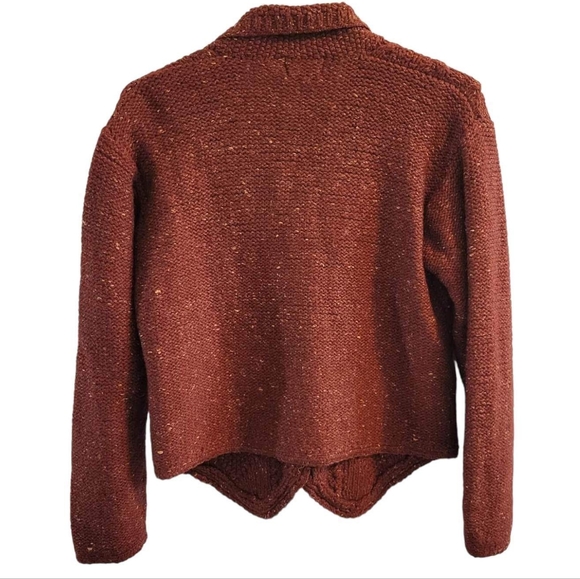 J. McLaughlin Vintage Wool Blend Chunky Cable Knit Cardigan Size M - Picture 3 of 5